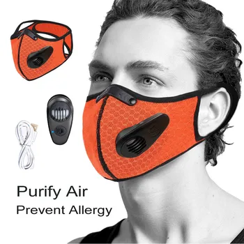 Inteligentné Elektrické Vzduchu Respirátor S Zložené Filter Proti znečisteniu Tvár Mascarilla Reutilizable Mondmasker Wasbaar Maska na tvár