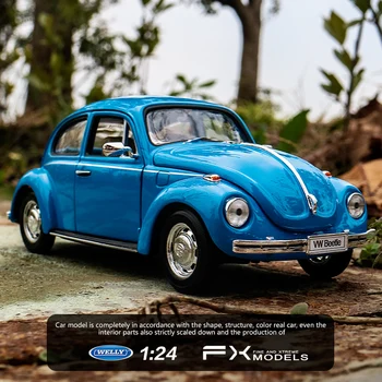 Well 1:24 Volkswagen Beetle auto zliatiny auto model simulácie auto dekorácie kolekcie darček hračka lejacích model chlapec hračka