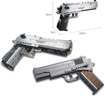 Zbraň Technic Desert Eagle M1911 Toy Model stavebným Montáž Tehly Mesto DIY Zbraň Hra Gun Deti Hračky Darček
