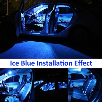12 Ks Auto Biele Interiérové LED Žiarovky Balík Kit Pre 2009-Volkswagen Tiguan Mapu Dome Licencia Lampa Auto Svetlo Príslušenstvo