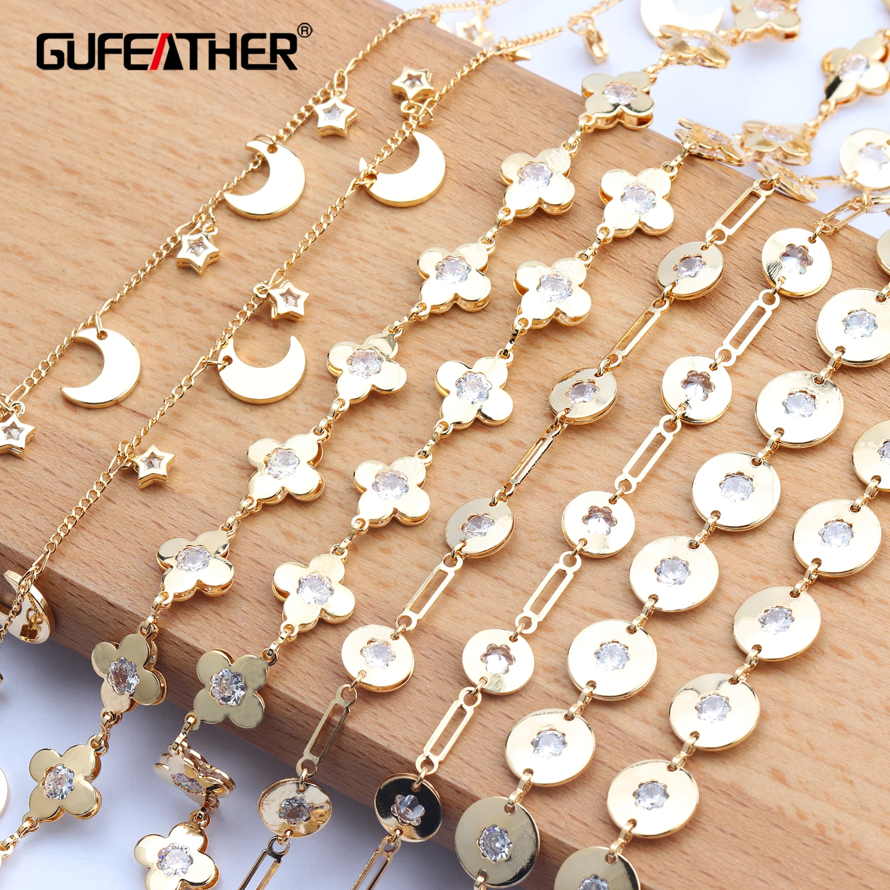 GUFEATHER C75,šperky, doplnky,diy reťazca,18k zlatom,0.3 mikrónov,prívesky,zirkón,šperky robiť,diy reťazca náhrdelník,1m/veľa Obrázok 0