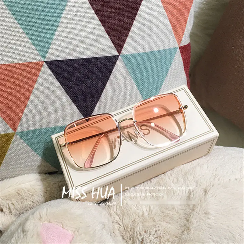 MS 2019 Nové Značky Dizajnér slnečné Okuliare Žien Nadrozmerné Žena Slnečné okuliare Pre Ženy UV400 Obrázok 1