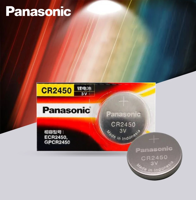 2ks Originál Panasonic CR2450 CR 2450 3V Lítiová gombíkovú Batériu Mince Batérie Pre Hodinky,hodiny,sluchadla Obrázok 0