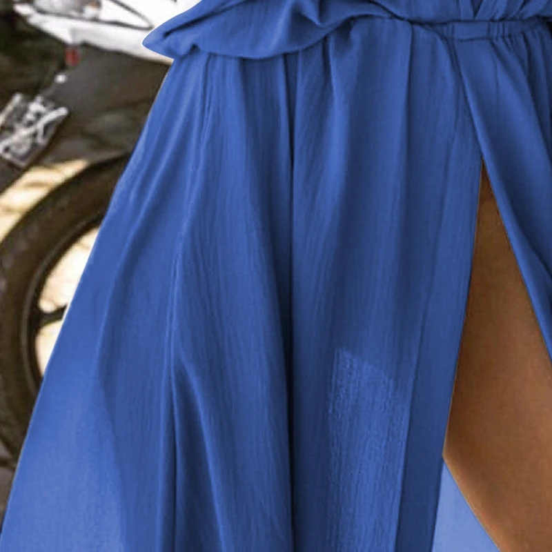 Split šaty Európe, Spojených Štátoch sexy módne пижама šaty hot predaj výbuchu modely hlboké V nightdress cestovné plážové sukne Obrázok 4