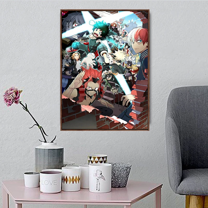 Japonsko, Anime Boku Č Hrdina Akademickej obce Plátno Maľovaní Plagátov a Tlačí na Steny Umenie Obrázok pre Obývacia Izba Domáce Dekorácie Cuadros Obrázok 0