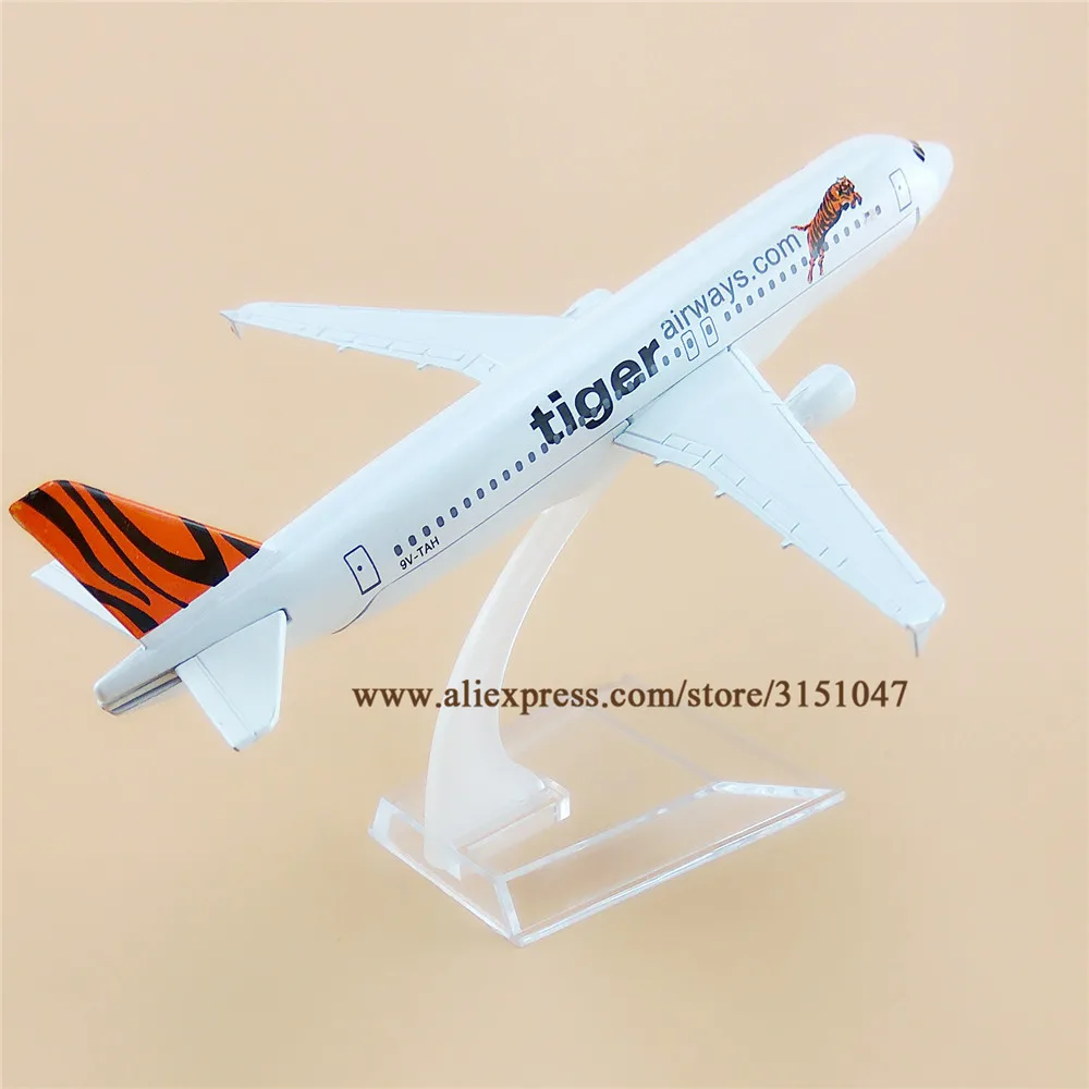 16 cm Vzduchu Singapur Tiger Airways Airbus 320 A320 Airlines Rovine Model Zliatiny Kovov Diecast Model Lietadlo Lietadlo Darček Obrázok 2