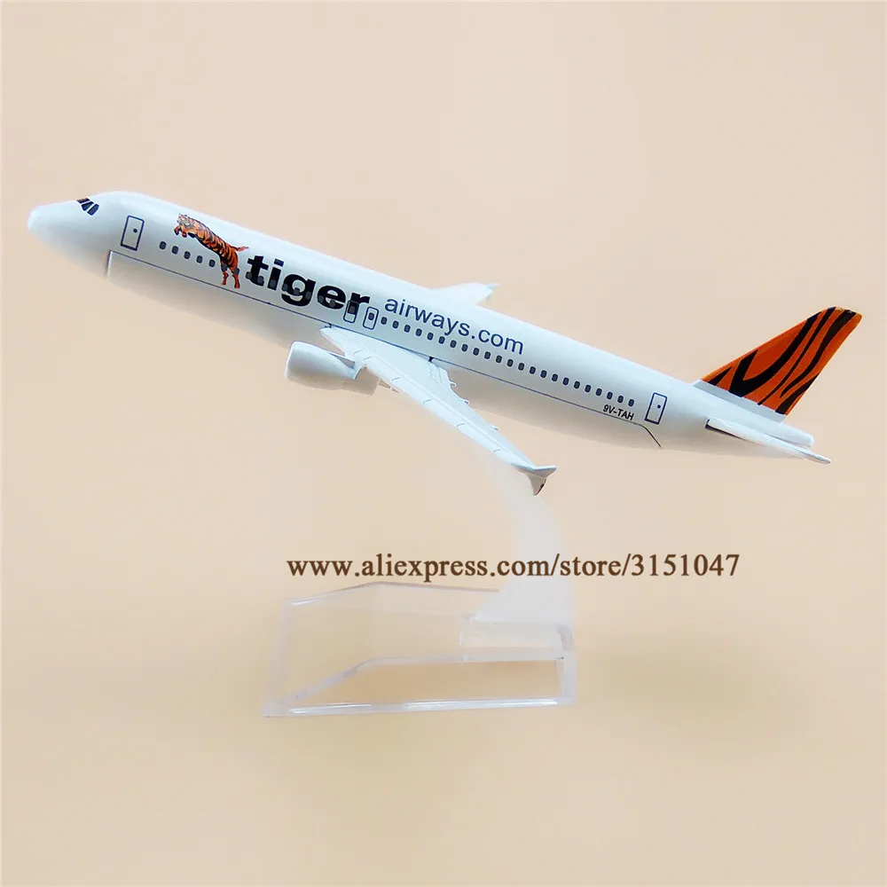 16 cm Vzduchu Singapur Tiger Airways Airbus 320 A320 Airlines Rovine Model Zliatiny Kovov Diecast Model Lietadlo Lietadlo Darček Obrázok 3