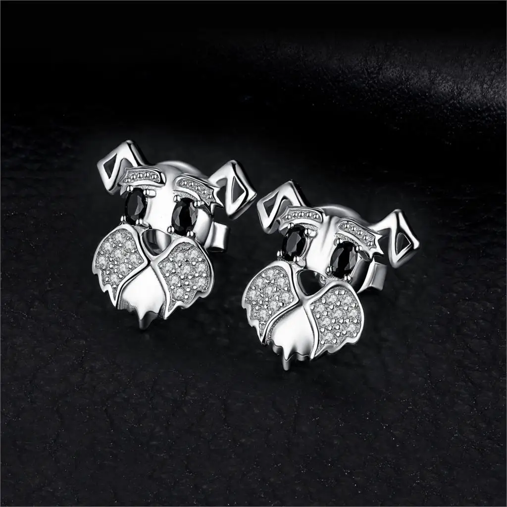 Fúzač Psa Originálne Čierna Spinelovou Stud Náušnice 925 Sterling Silver Šperky Pre Ženy Gem Kórejský Náušnice, Módne Šperky 2021 Obrázok 3