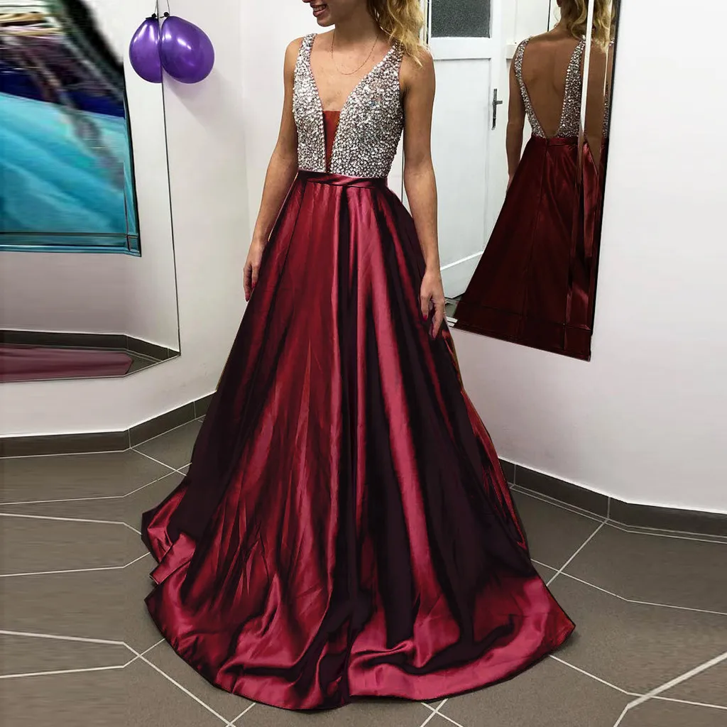 Elegantné Módne Flitrami Party šaty dámske Módne tvaru Večierok Formálne Dlhé Šaty Maxi Šaty Župan De Soiree 1* Obrázok 2