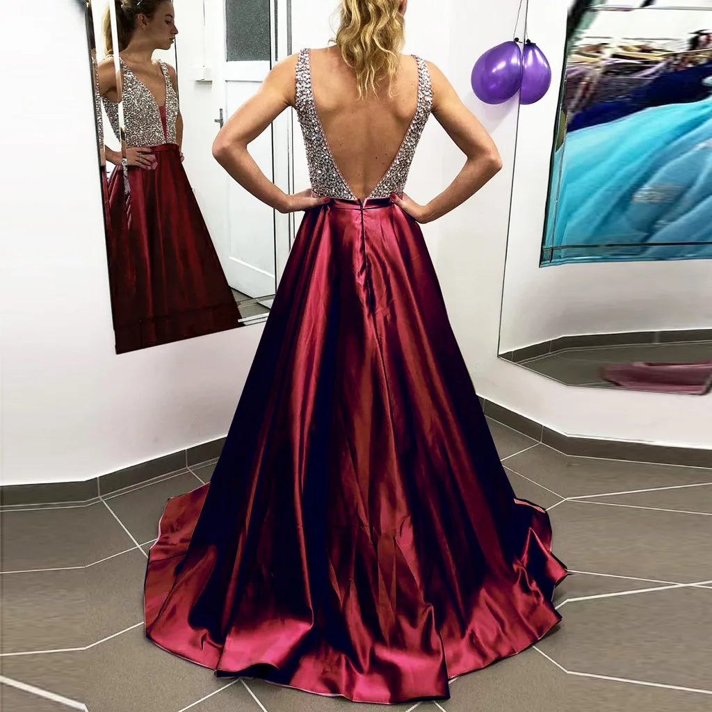 Elegantné Módne Flitrami Party šaty dámske Módne tvaru Večierok Formálne Dlhé Šaty Maxi Šaty Župan De Soiree 1* Obrázok 5