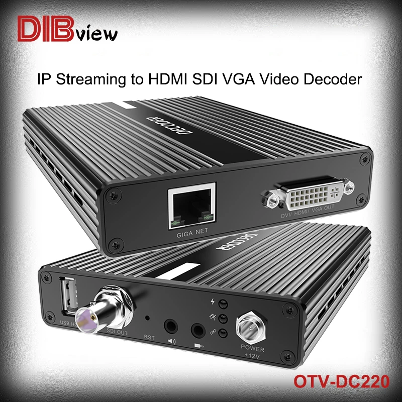 Dibview Vysielanie IPTV OTT Live Streaming Media Video Dekodér, SRT RTMP RTSP RTP SDI na HDMI VGA IP Live Dekodér Multimediálne Obrázok 3