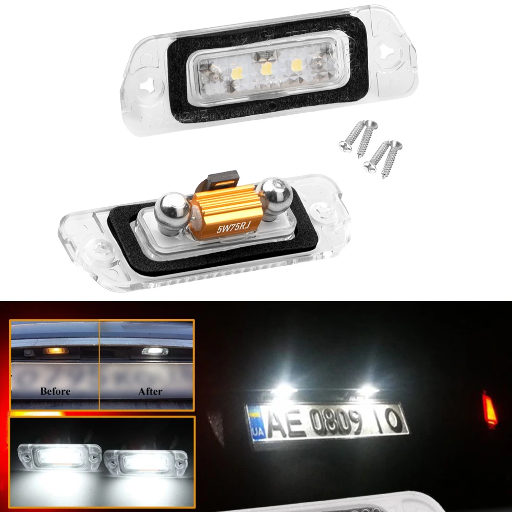 AUXITO 2x Žiadna Chyba Canbus LED Číslo špz Svetla na Mercedes Benz GL ML, R Trieda X164 W164 2005-2011 W251 Príslušenstvo Obrázok 4