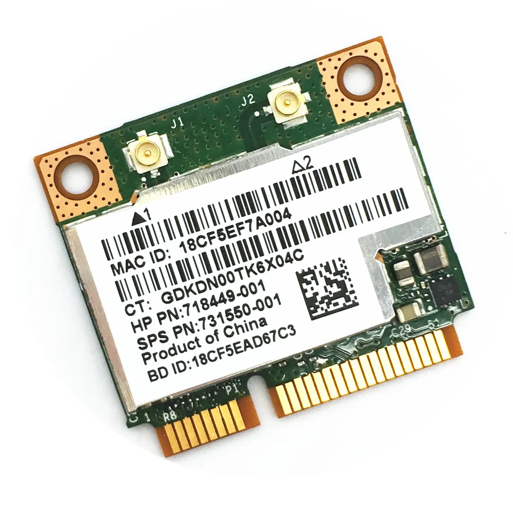 Broadcom BCM943228HMB BCM43228 Half Mini PCI-e Wlan BT Bezdrôtové Bluetooth 4.0 Karty 300M pre 210 G1/820 G1 Obrázok 2